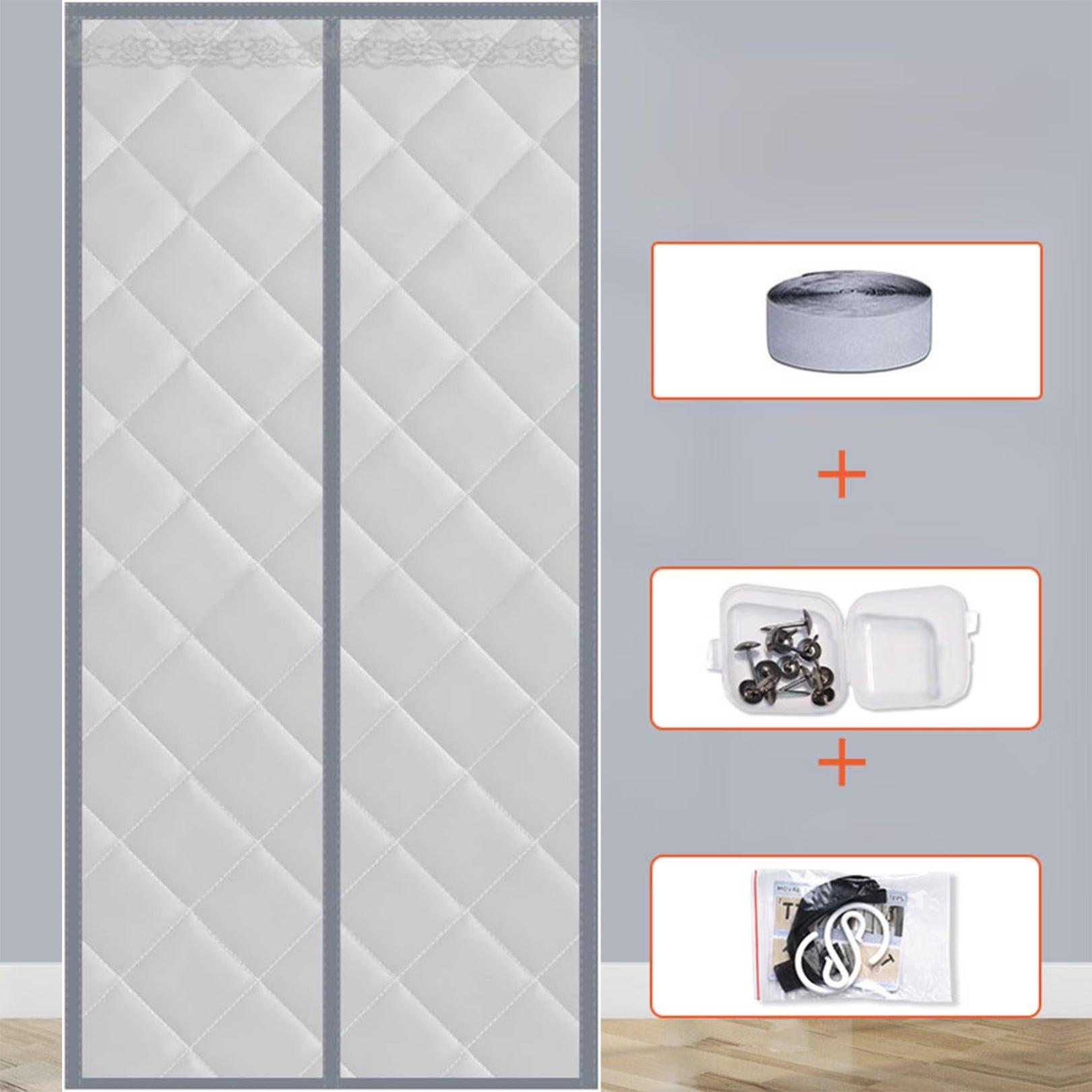 Goodinary® Waterproof Coldproof Magnetic Cotton Door Curtain