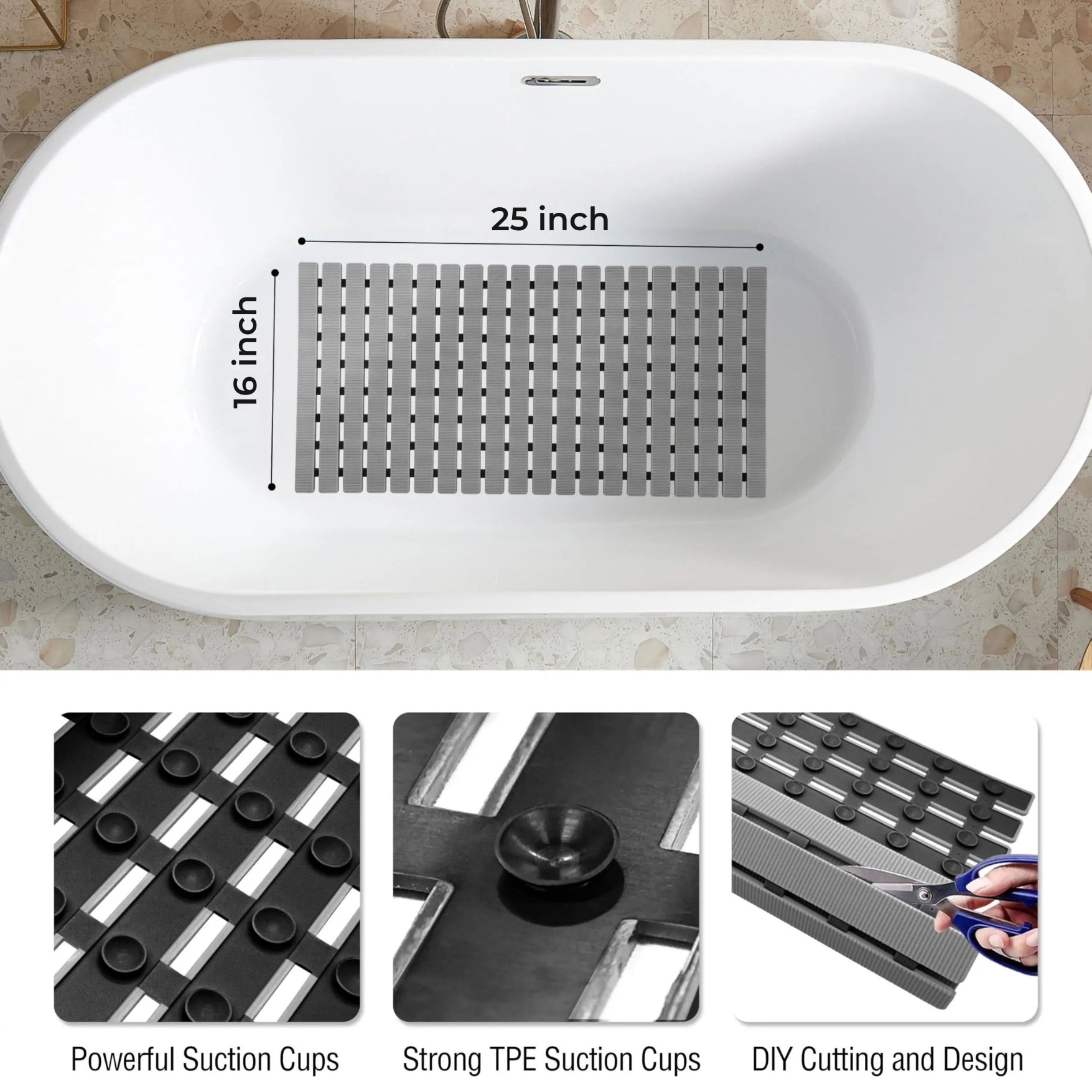 Goodinary® Non Slip Bathtub Mat