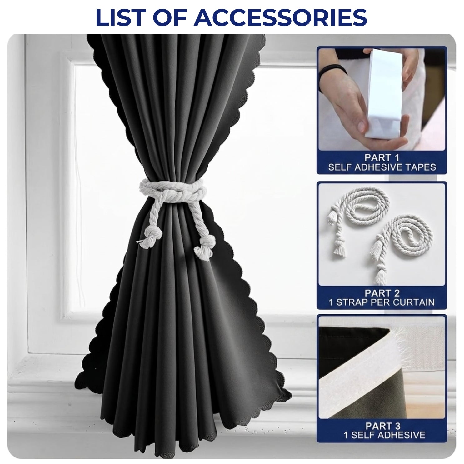 Goodinary® Self Adhesive Portable Blackout Curtains