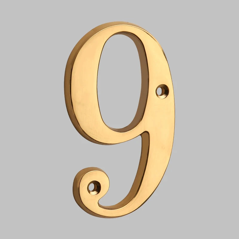 Goodinary® Polished Brass House Numbers