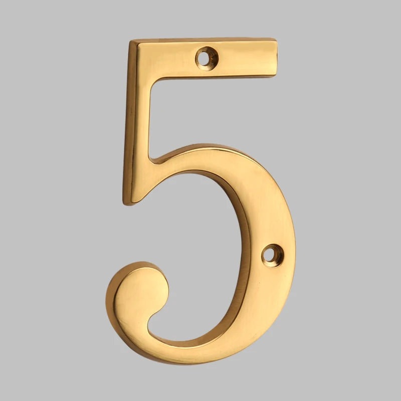 Goodinary® Polished Brass House Numbers