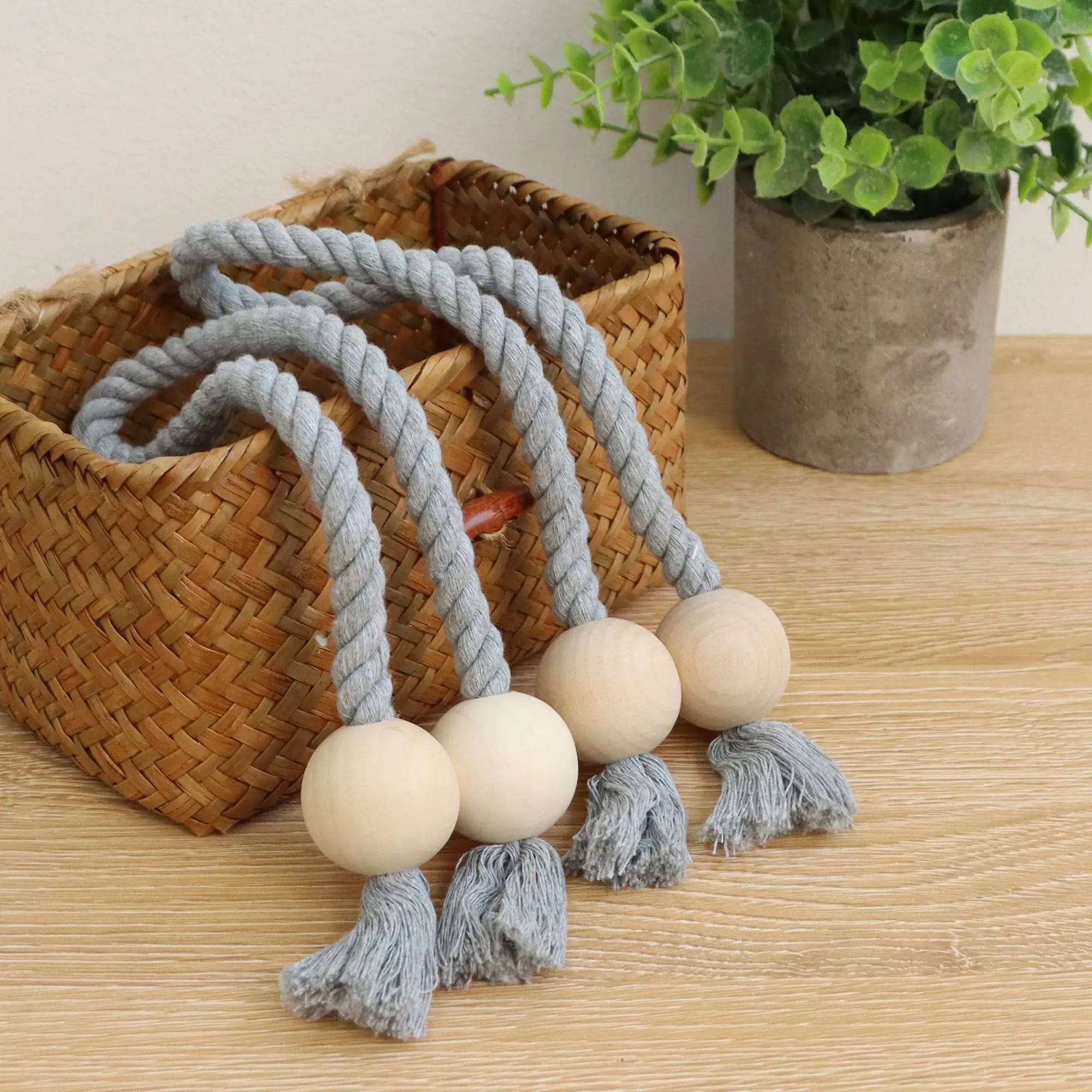 Goodinary® Boho Wooden Magnetic Curtain Tiebacks (2Pcs) Goodinary