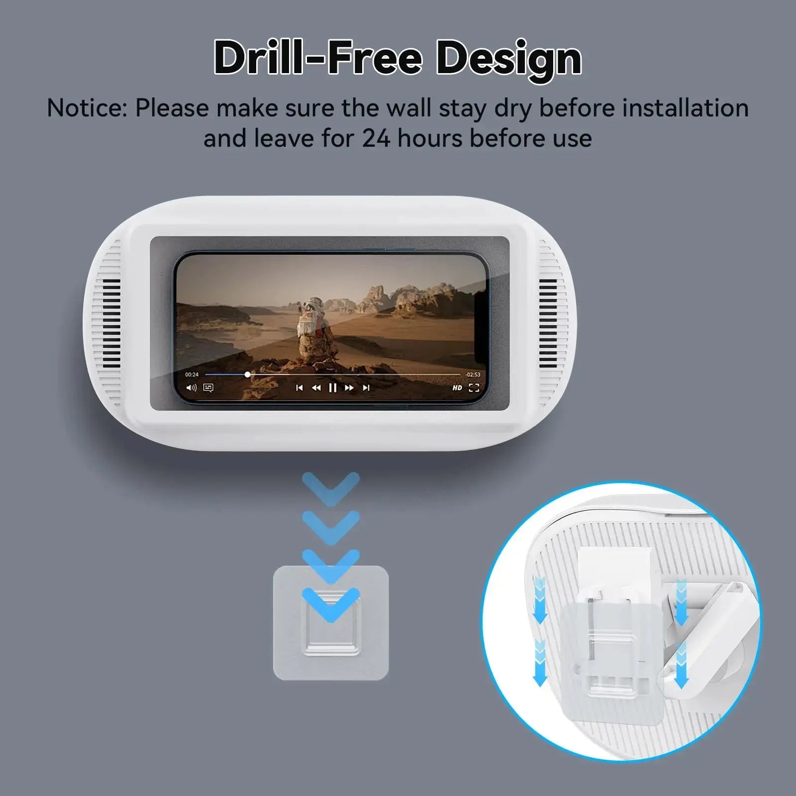 Goodinary® Waterproof Shower Phone Holder with Adjustable Rotation - Goodinary