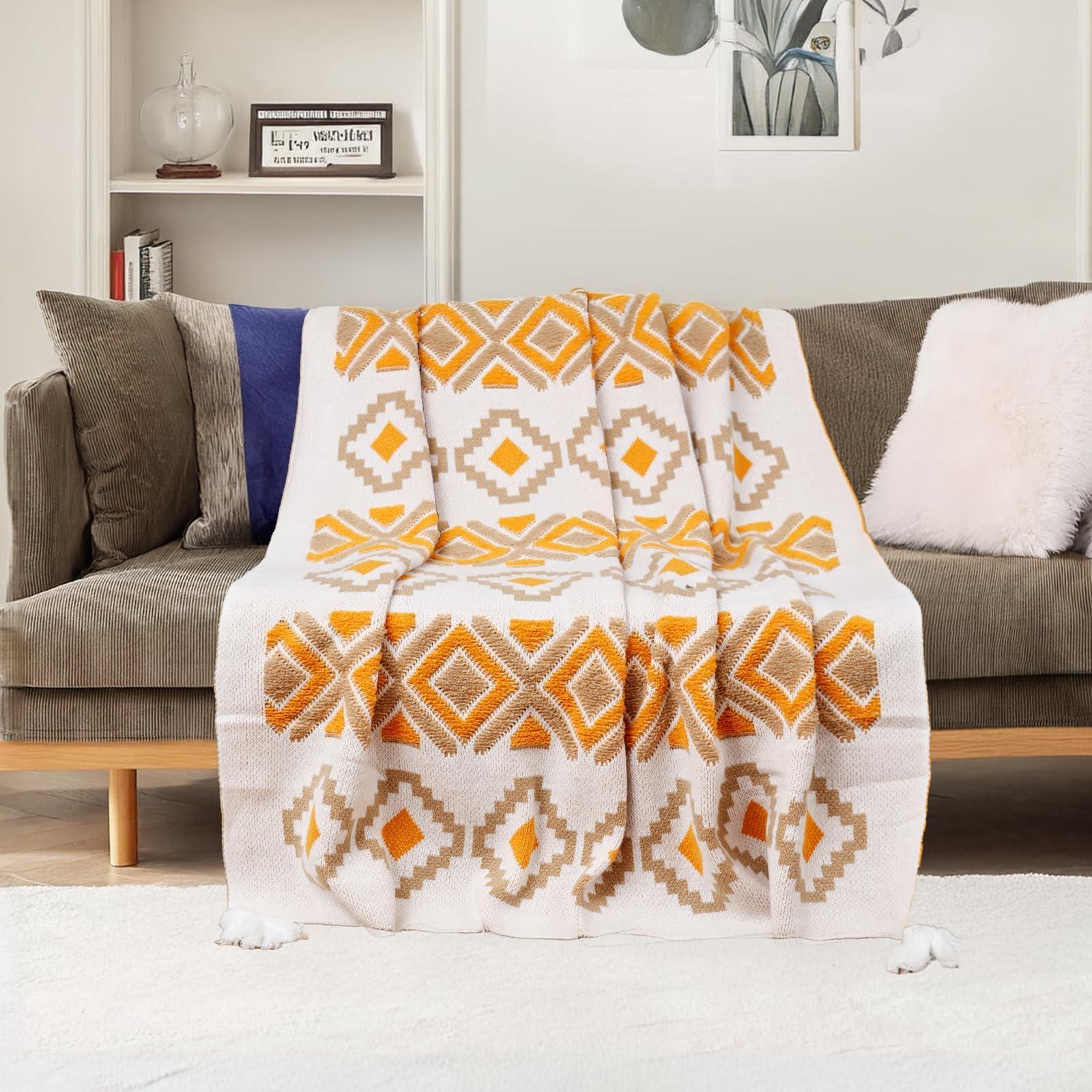 Goodinary® Aztec Fringe Woven Cotton Throw Blanket