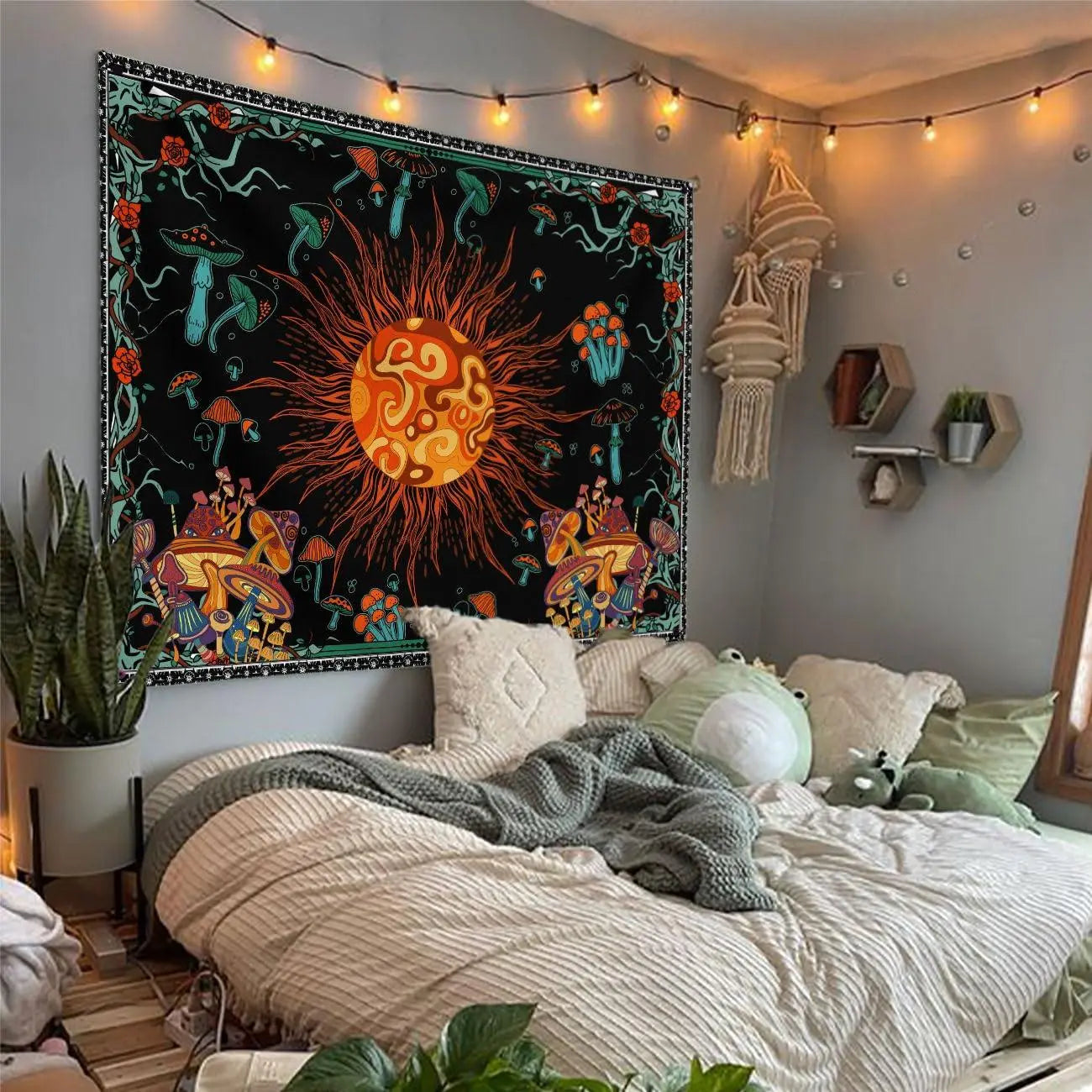 Goodinary®  Embroidered Star Moon Constellation Boho Tapestry Goodinary