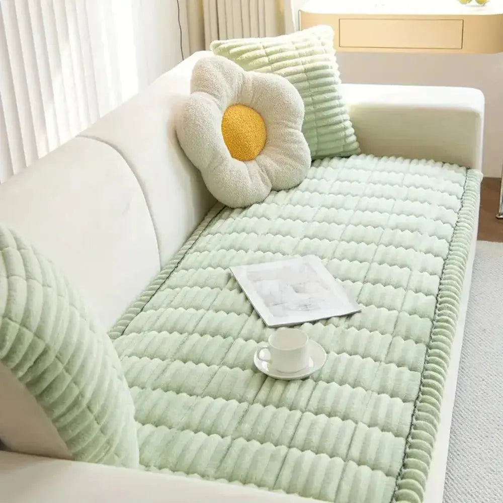Goodinary® Elastic Jacquard Frill Design Sofa Slipcover Goodinary
