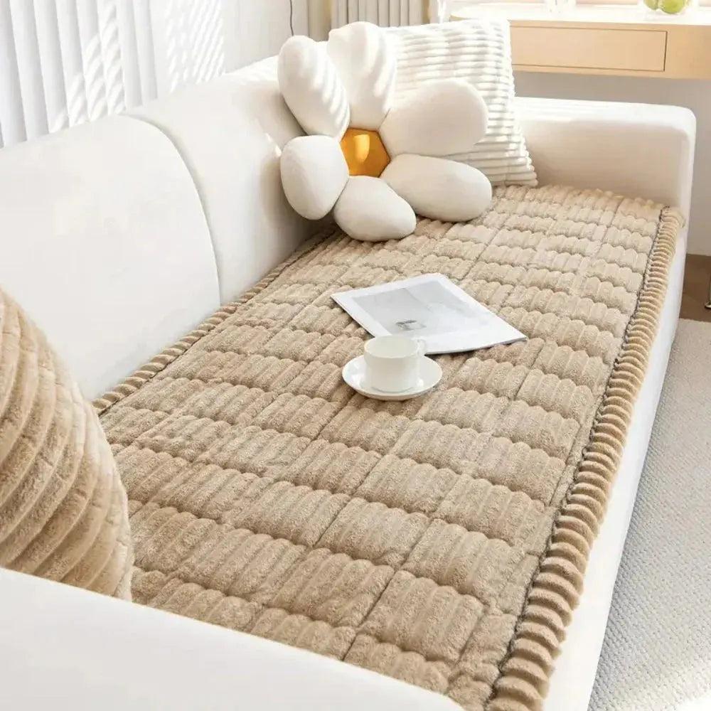 Goodinary® Elastic Jacquard Frill Design Sofa Slipcover Goodinary