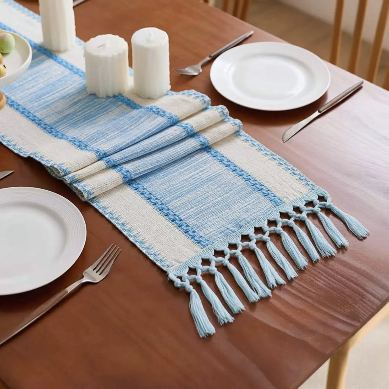 Goodinary® Brown Boho Table Runner Dining Decor Goodinary