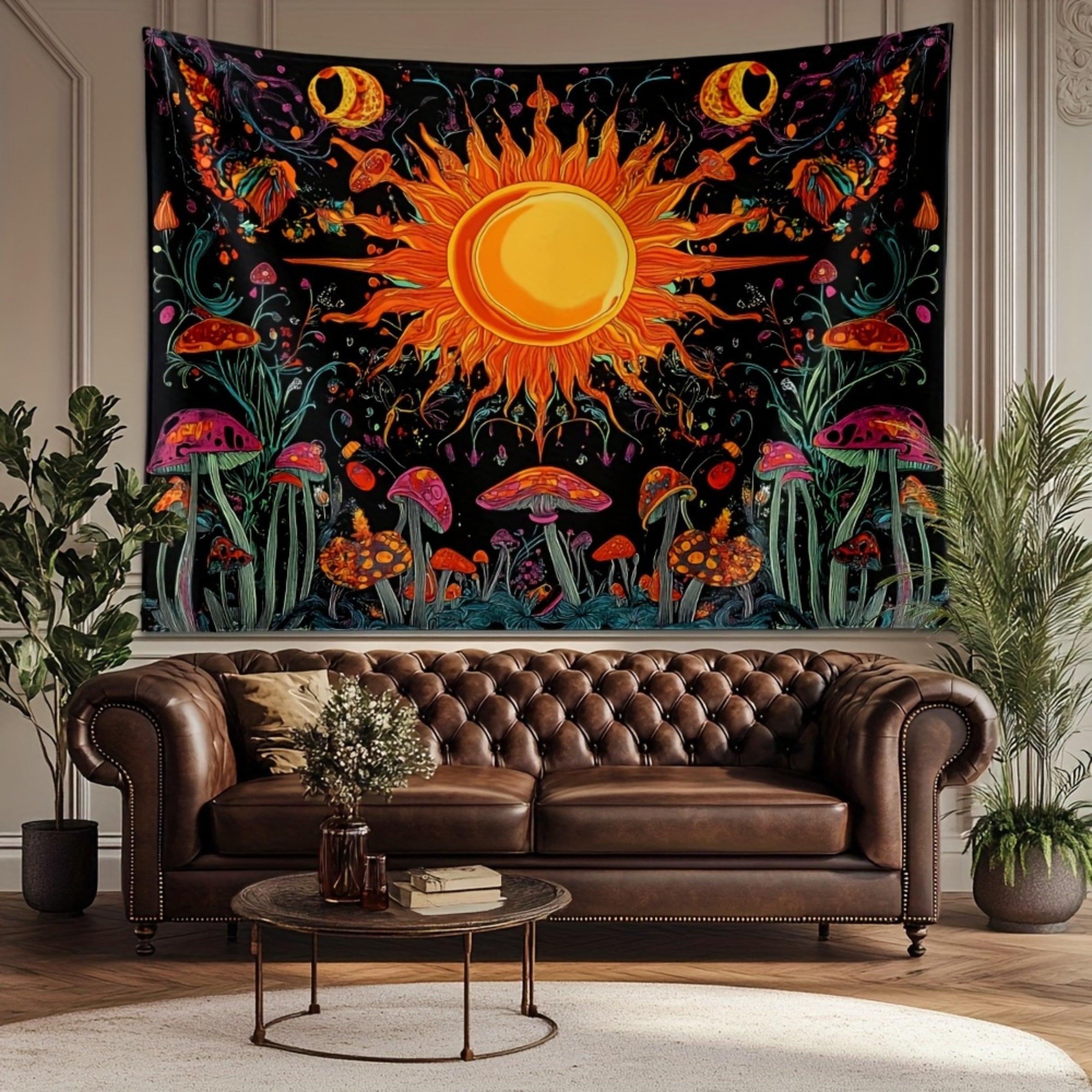 Goodinary®  Embroidered Star Moon Constellation Boho Tapestry