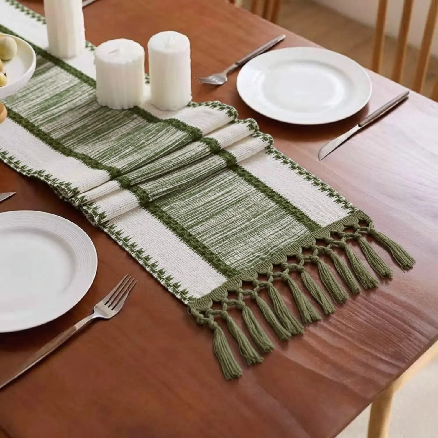 Goodinary® Brown Boho Table Runner Dining Decor Goodinary