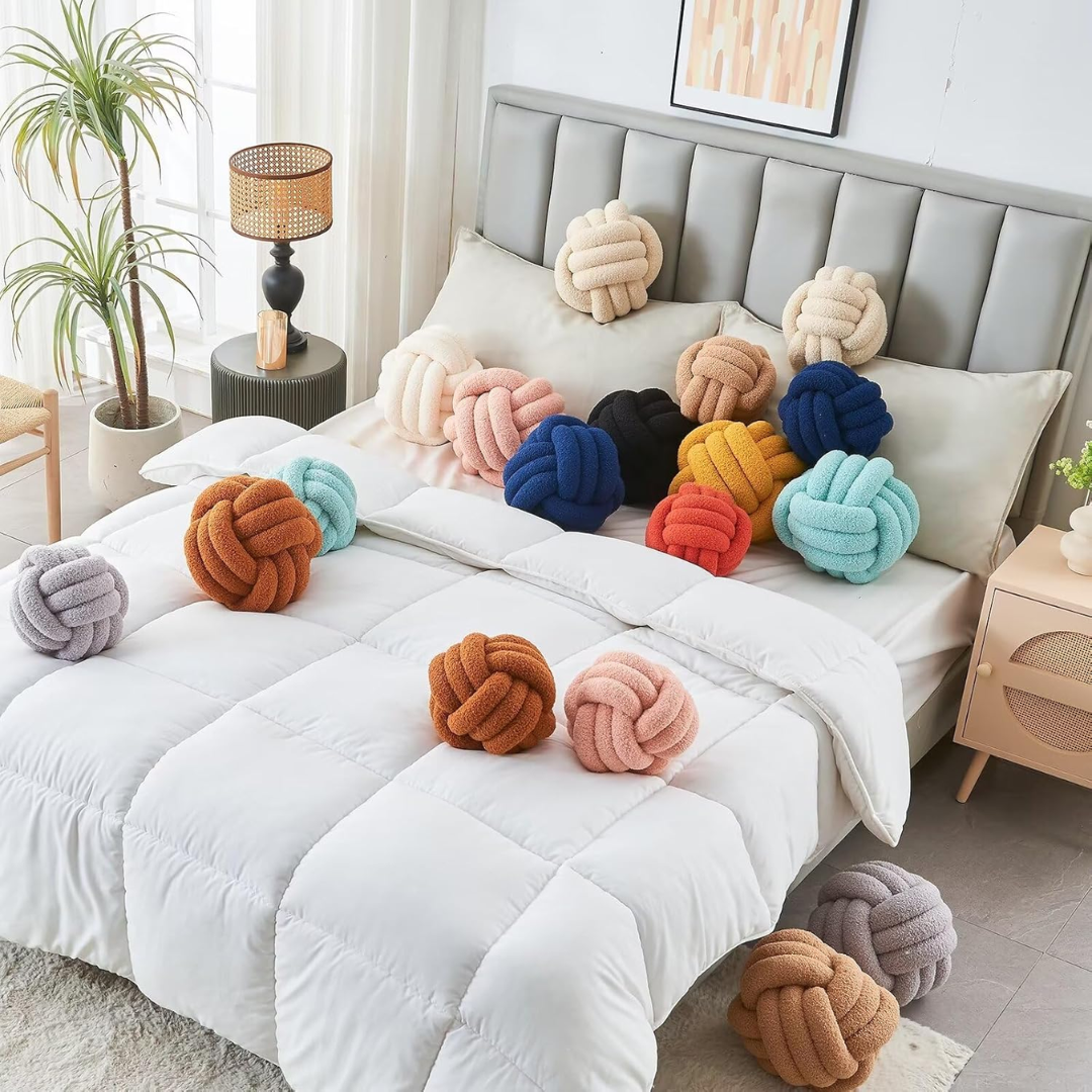 Goodinary® Soft Home Decorative Knot Pillow Ball