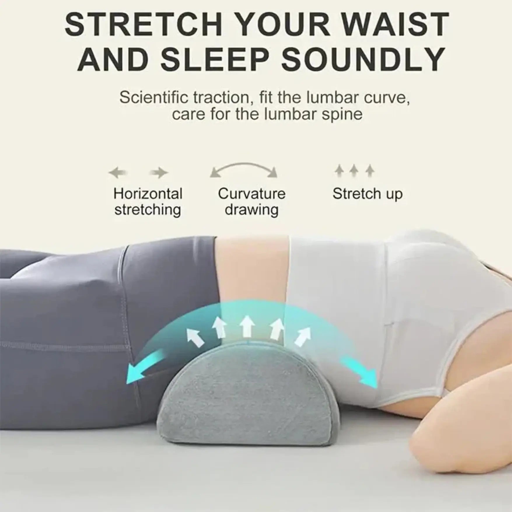 Goodinary® Half Moon Memory Foam Support Bolster Goodinary