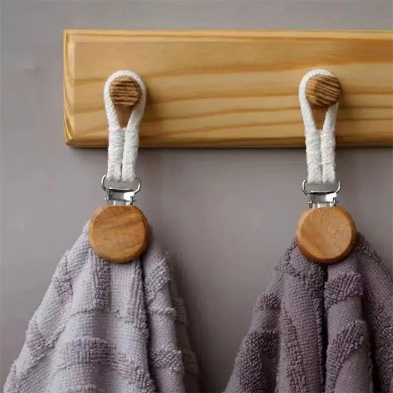 2/6 Pcs Multifunctional Towel Clips Kitchen Storage Hooks Loops Hand Towel Hangers for Home Bathroom Organization