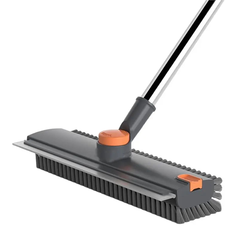 ABMH-Long-Handled Bathroom Floor Brush Long-Handled Stiff Brush Three-In-One Cleaning Brush Floor Scrub Brush