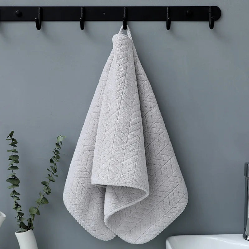 Thickened Coral velvet cotton bath towel increases water absorption adult bath towel soft affinity Household quick-drying