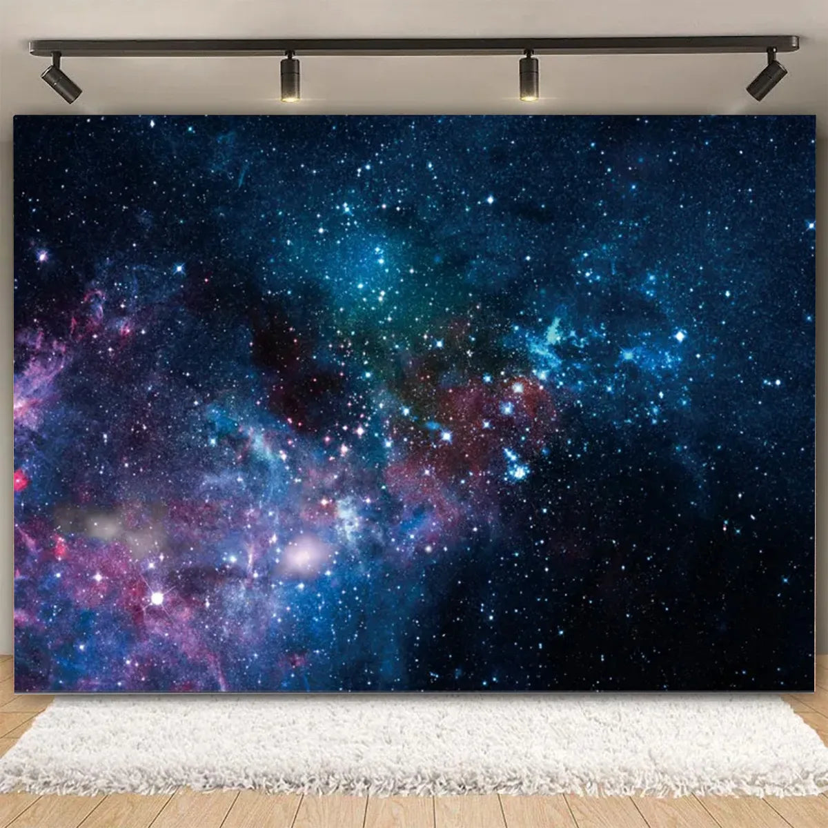 Stars Starry Dark Sky Night Universe Space Earth Planet Backdrop Customized Moon Milky Way Star Baby Birthday Background Photo