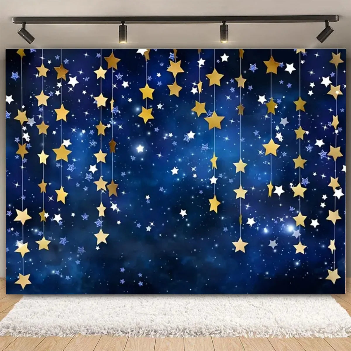 Stars Starry Dark Sky Night Universe Space Earth Planet Backdrop Customized Moon Milky Way Star Baby Birthday Background Photo