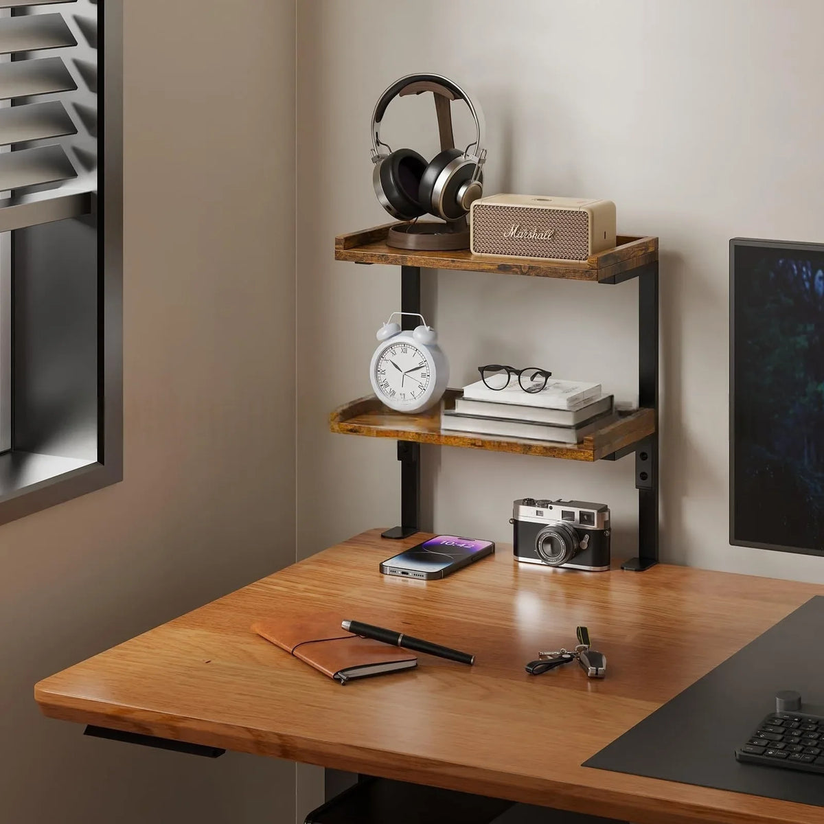 Office Object™ Clamp On Desk Shelf 2-Tier