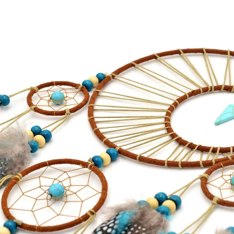 Handmade Indian Style Dreamcatcher Wind Chime - Boho Forest Decor for Bedroom/Wedding Gift
