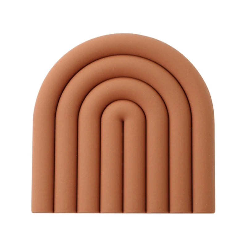 Modilan Rainbow Silicone Mat Pot Mat Thermal Mat Table Mat Heat Resistant High Temperature Cup Mat Thickened To Prevent Scalding