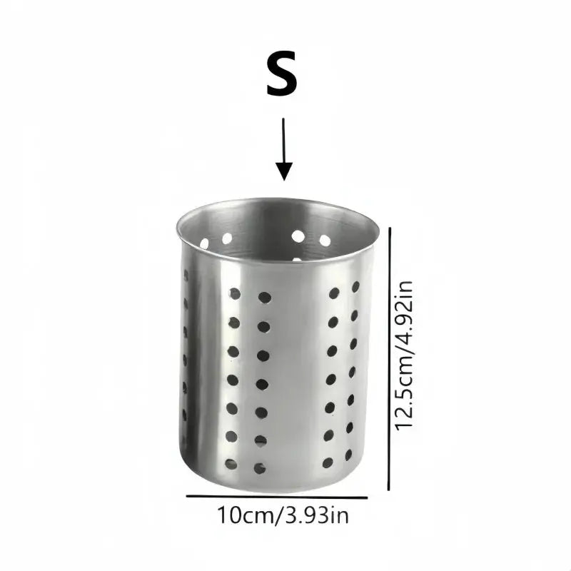 1/2 Piece Steel Stainlesscylindrical Chopstick Cutlery Storage Box Suitable for Home Kitchens, Restaurants, and Dormitories