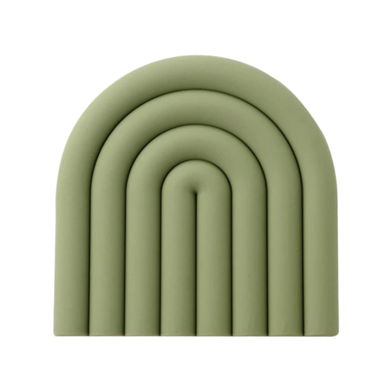 Modilan Rainbow Silicone Mat Pot Mat Thermal Mat Table Mat Heat Resistant High Temperature Cup Mat Thickened To Prevent Scalding