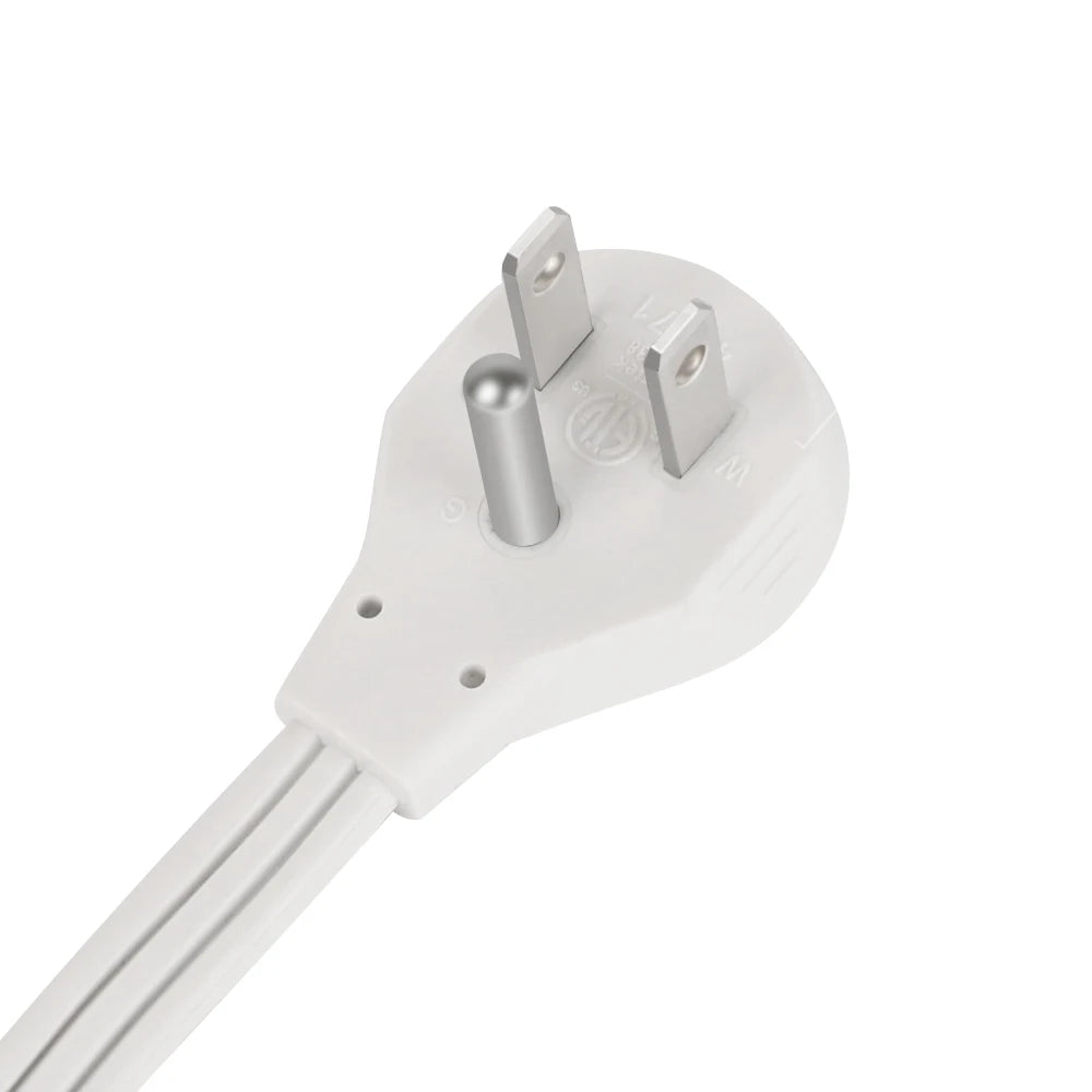 Flat-Face Outlet Extender with 3 Receptacles, Ultra-Thin Wall Plate Plug with Cord Extender and 3-Outlet Power Strip,1650W, 125V