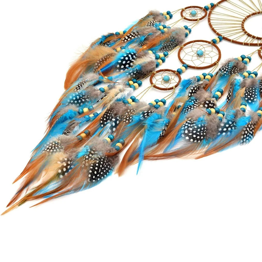 Handmade Indian Style Dreamcatcher Wind Chime - Boho Forest Decor for Bedroom/Wedding Gift