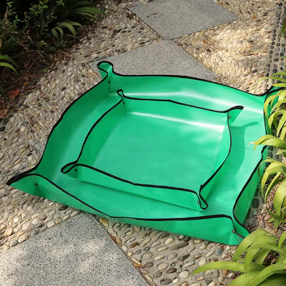 1pc Flower Pots Planting Mat Waterproof Transplanting Mats Foldable PE Plant Repotting Mat Gardening Planting Mat 32-100cm