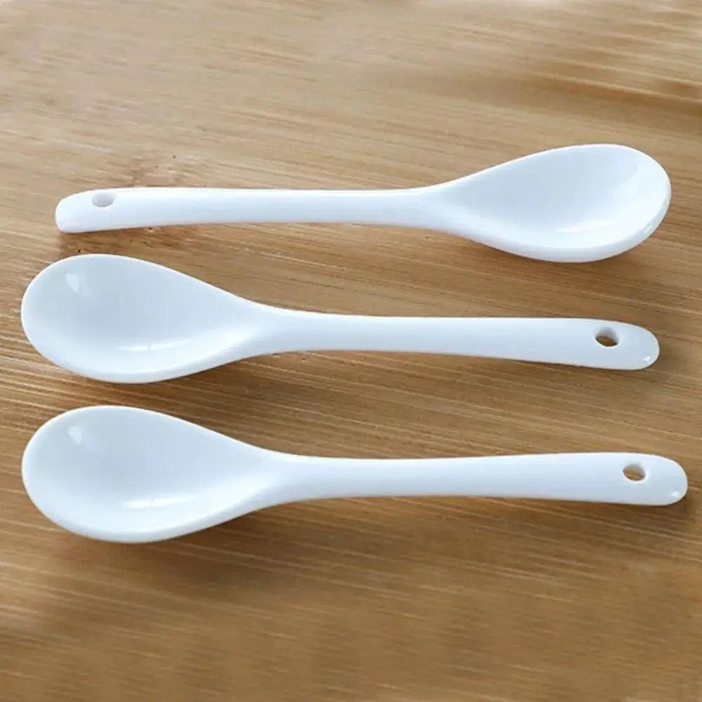 White Long Handle Spoons Tea Honey Supplies Creative Mini Seasoning Spoon Ceramic Stirring Spoon Tea Coffee