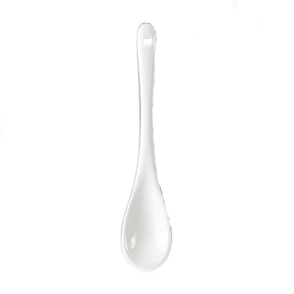 White Long Handle Spoons Tea Honey Supplies Creative Mini Seasoning Spoon Ceramic Stirring Spoon Tea Coffee