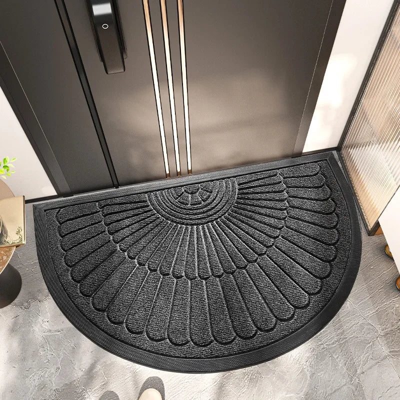 1pc Semicircular Durable Door Mat Outdoor Doormat Indoor Entrance Doormat-Non Slip Front Door Mat for Outside Inside Entryway