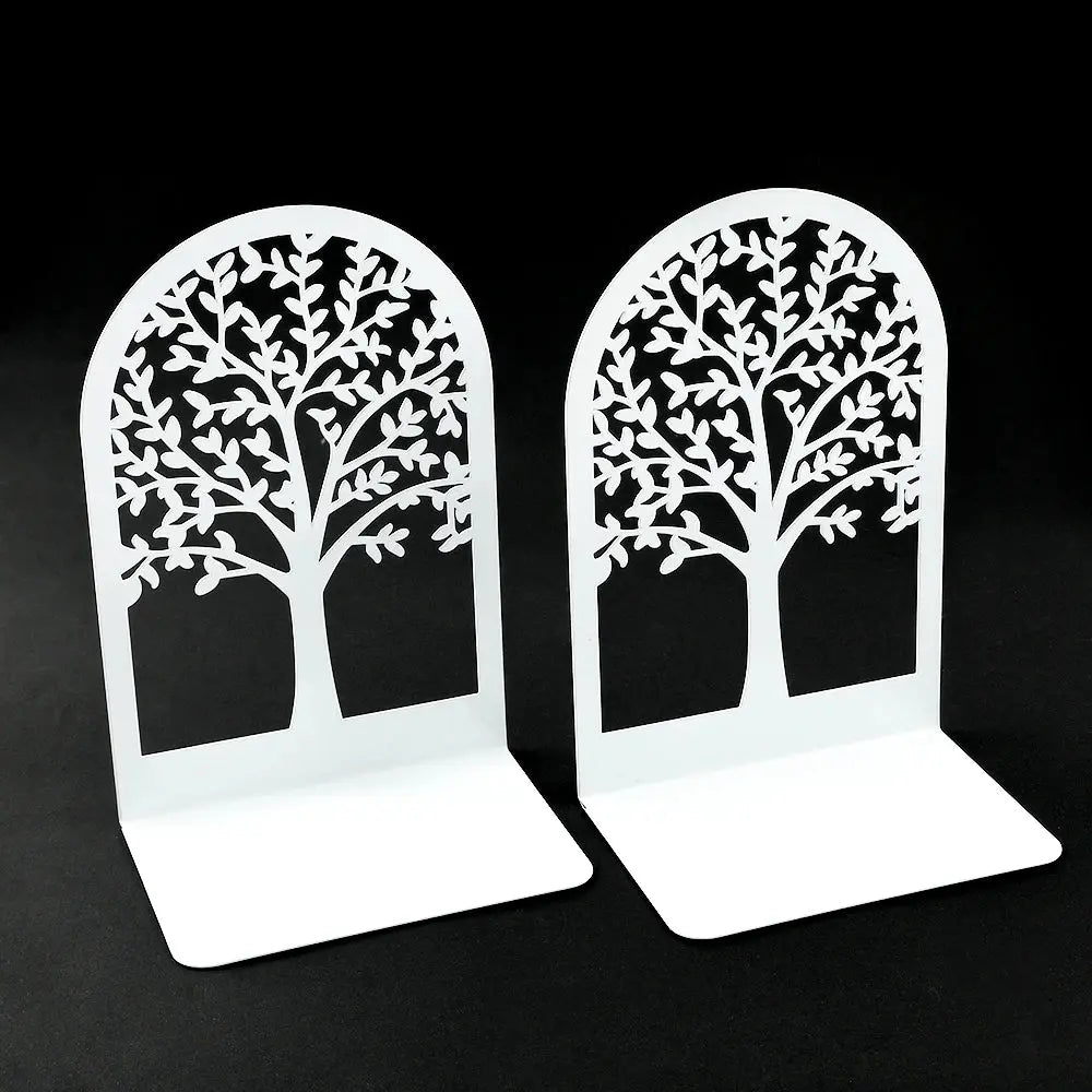 Black Tree of Life Desktop Book Ends Office Desktop Home Bookend Gift for Book Loves Office Desktop Iron Book rack