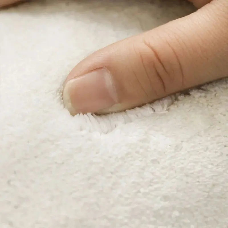 Cream Style Carpets for Living Room Fluffy Soft Bedside Floor Mat Anti-slip Cloakroom Rug Thick Plush Bedroom Decor Line Carpet