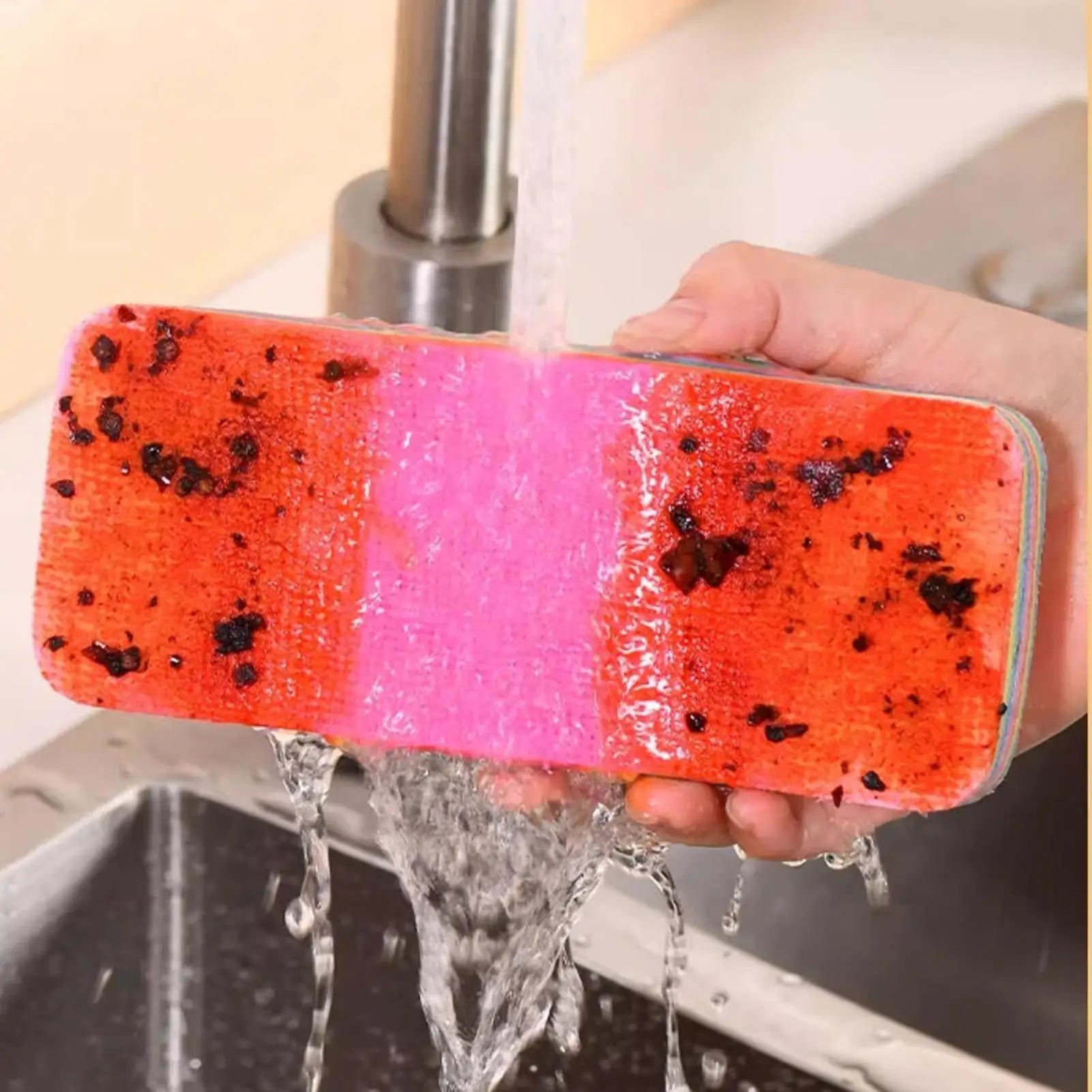 12 Layer Layer Microfiber Cleaning Sponge Cloth Absorbent Dish Towels Peelable Reusable Washing Cleaner Scrub Rags Kitchen Clean