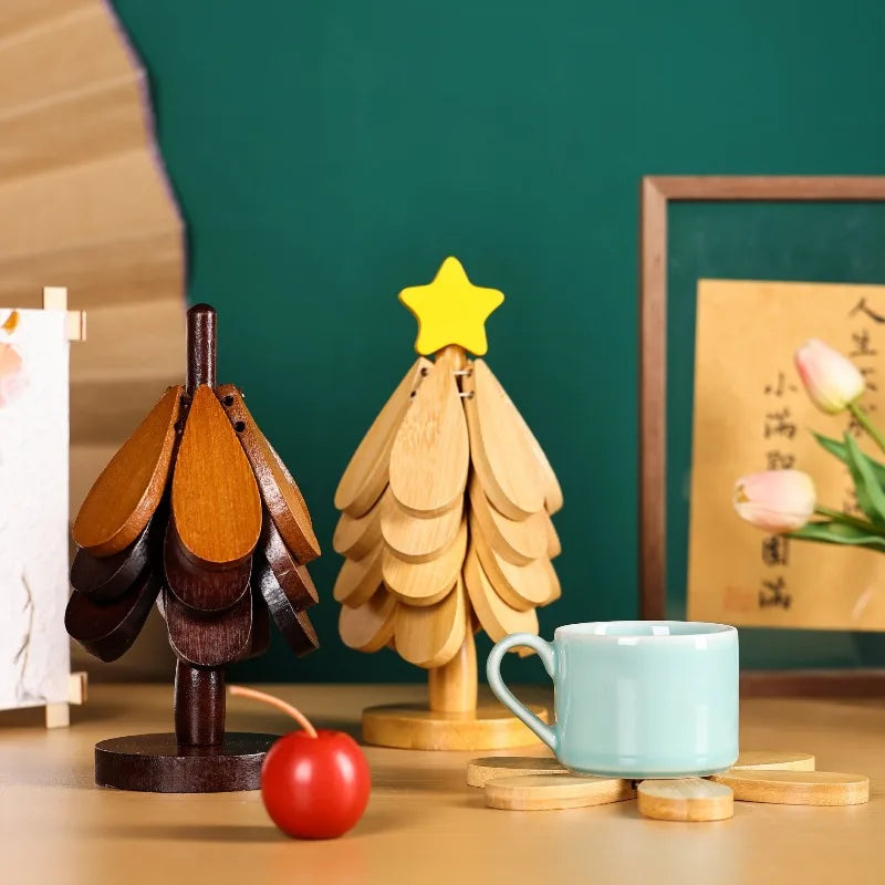 Tree shaped insulation mat, dining table anti scalding mat, pot mat, holiday gift, creative personalized home decoration