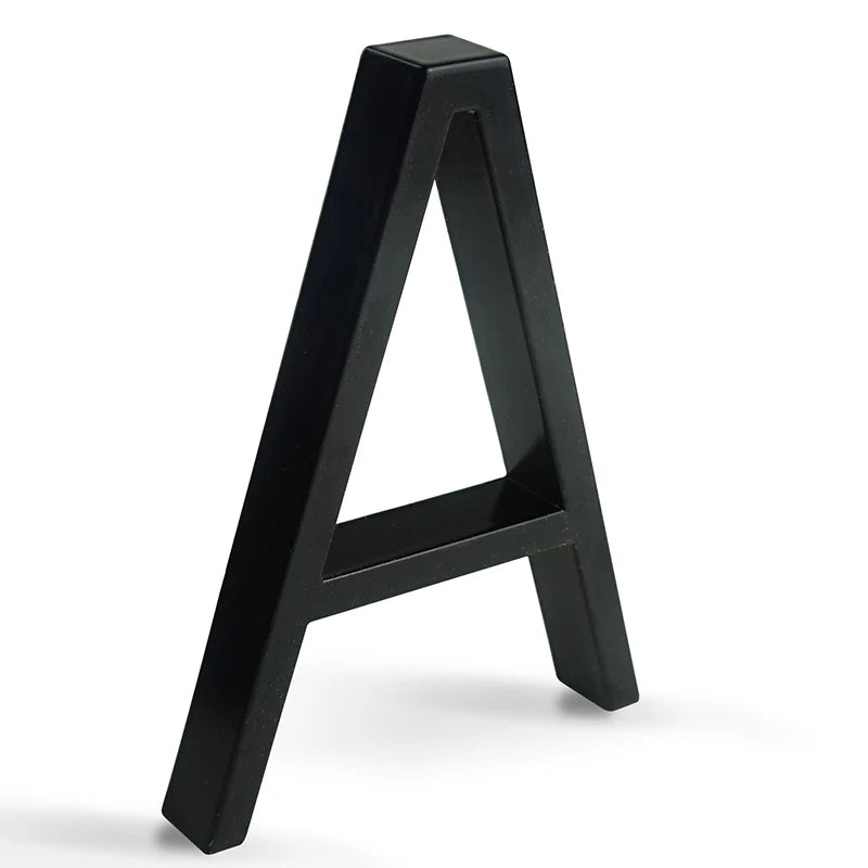 1pc 125mm Floating House Number Outdoor 5 inch Black Zinc Alloy Letter Apartment Door Numbers Mailbox Address Sign #0-9