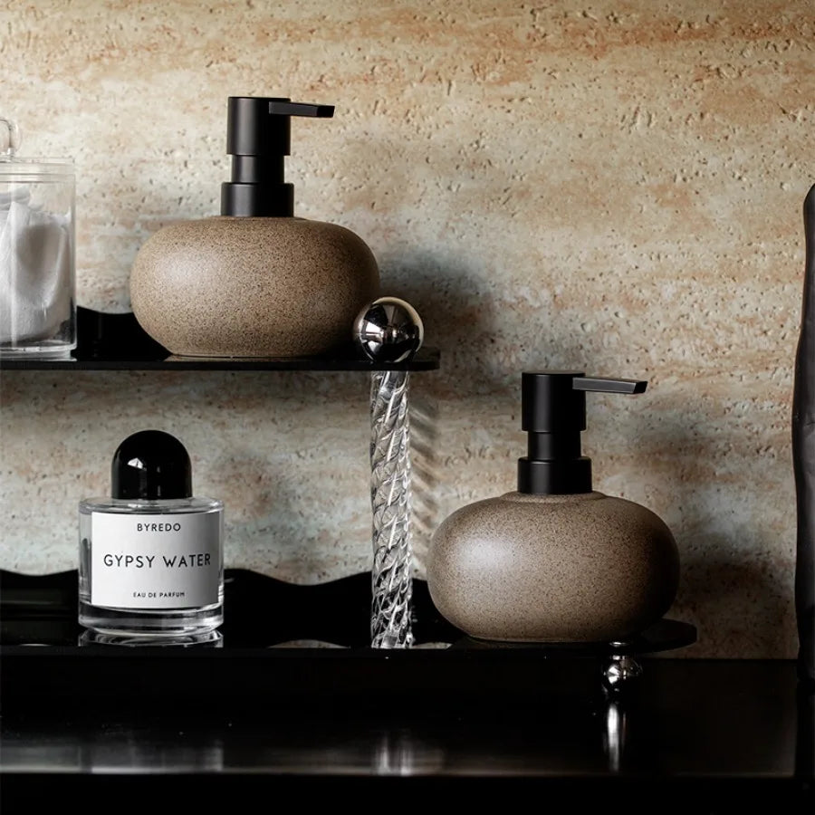Nordic Ceramic Lotion Bottle Squeeze Bottle Bathroom Soap Dispenser Shampoo Body Lotion Conditioner Bottle Bathroom Accessories