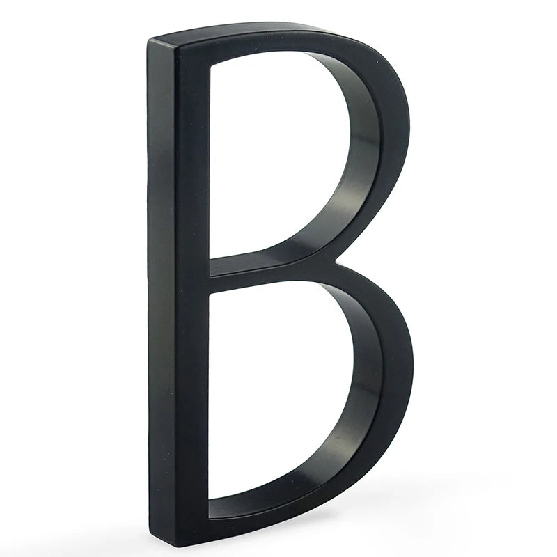 1pc 125mm Floating House Number Outdoor 5 inch Black Zinc Alloy Letter Apartment Door Numbers Mailbox Address Sign #0-9