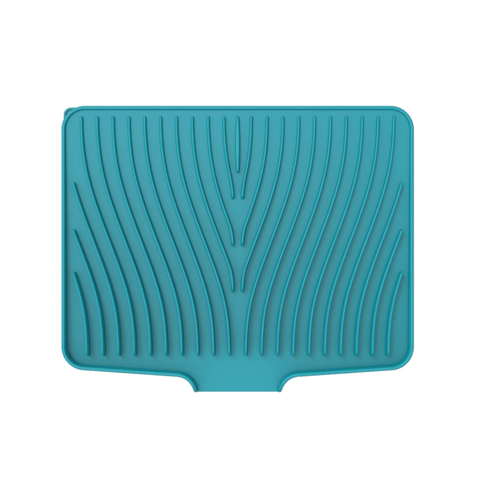 Silicone Dish Drying Mat For Kitchen Counter, Dish Drying Pad Non-slip Drain Pad With Built-in Drain Heat Resistant Drying Mat