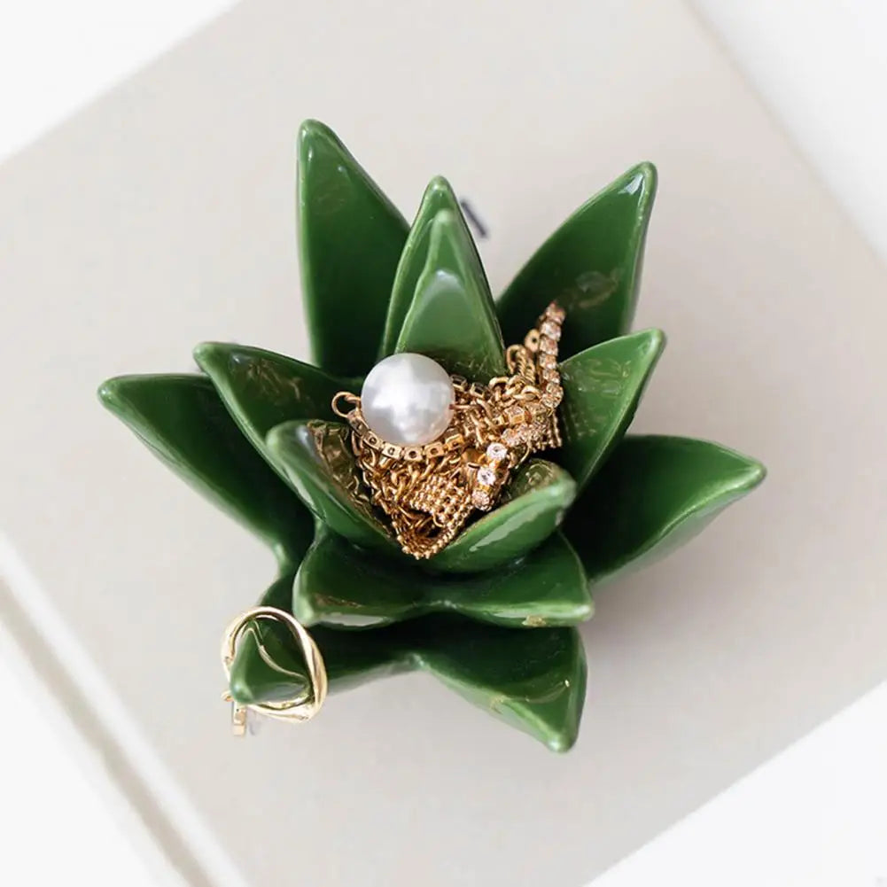 Creative Aloe-Shaped Jewelry Display Stand Rings Earrings Holder Jewelry Storage Rack Desk Decoration Aloe Vera Jewelry Rack