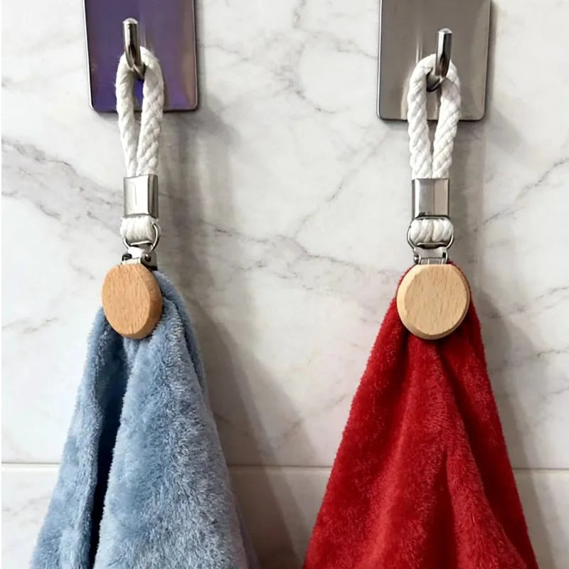 2/6 Pcs Multifunctional Towel Clips Kitchen Storage Hooks Loops Hand Towel Hangers for Home Bathroom Organization