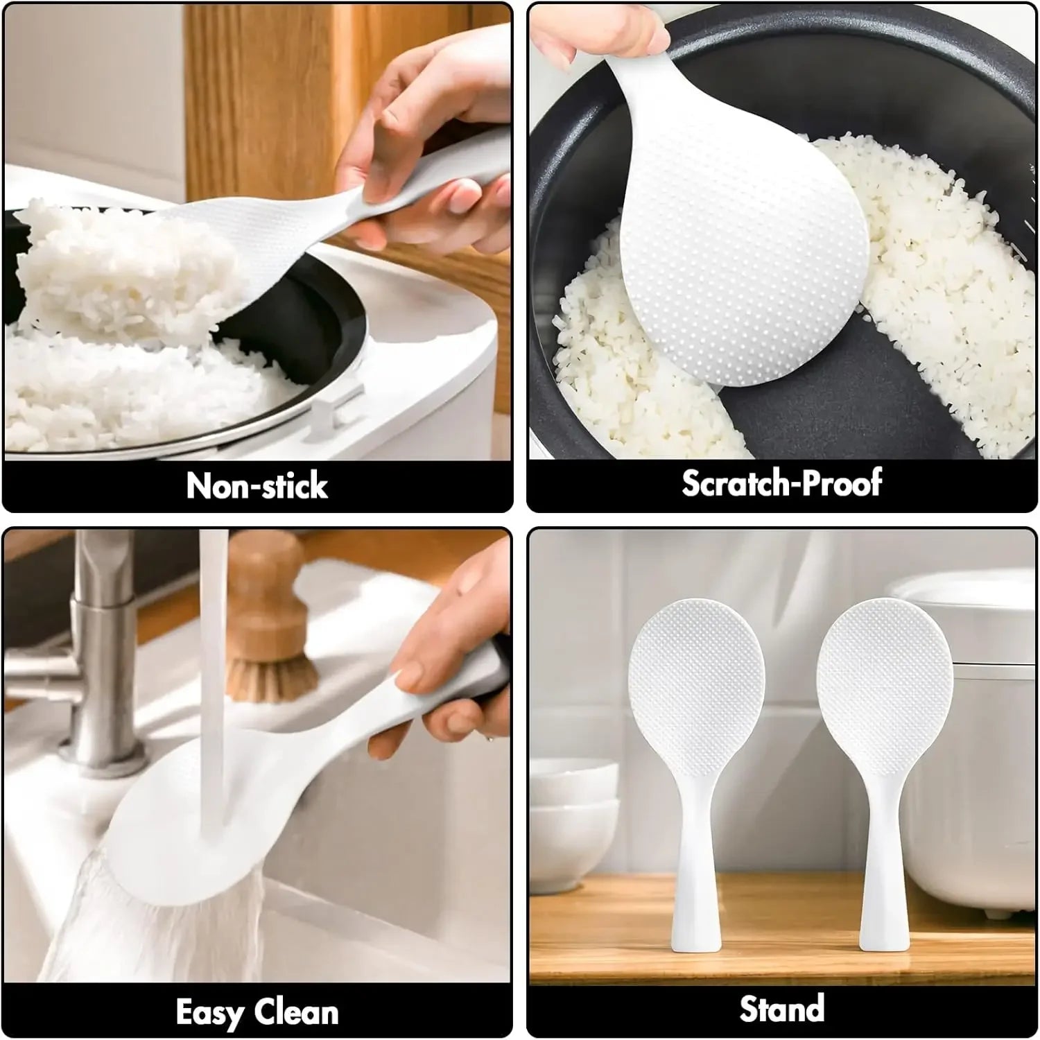 Vertical rice spoon, non-stick rice, household food-grade rice cooker, rice spoon for eating, standing spatula