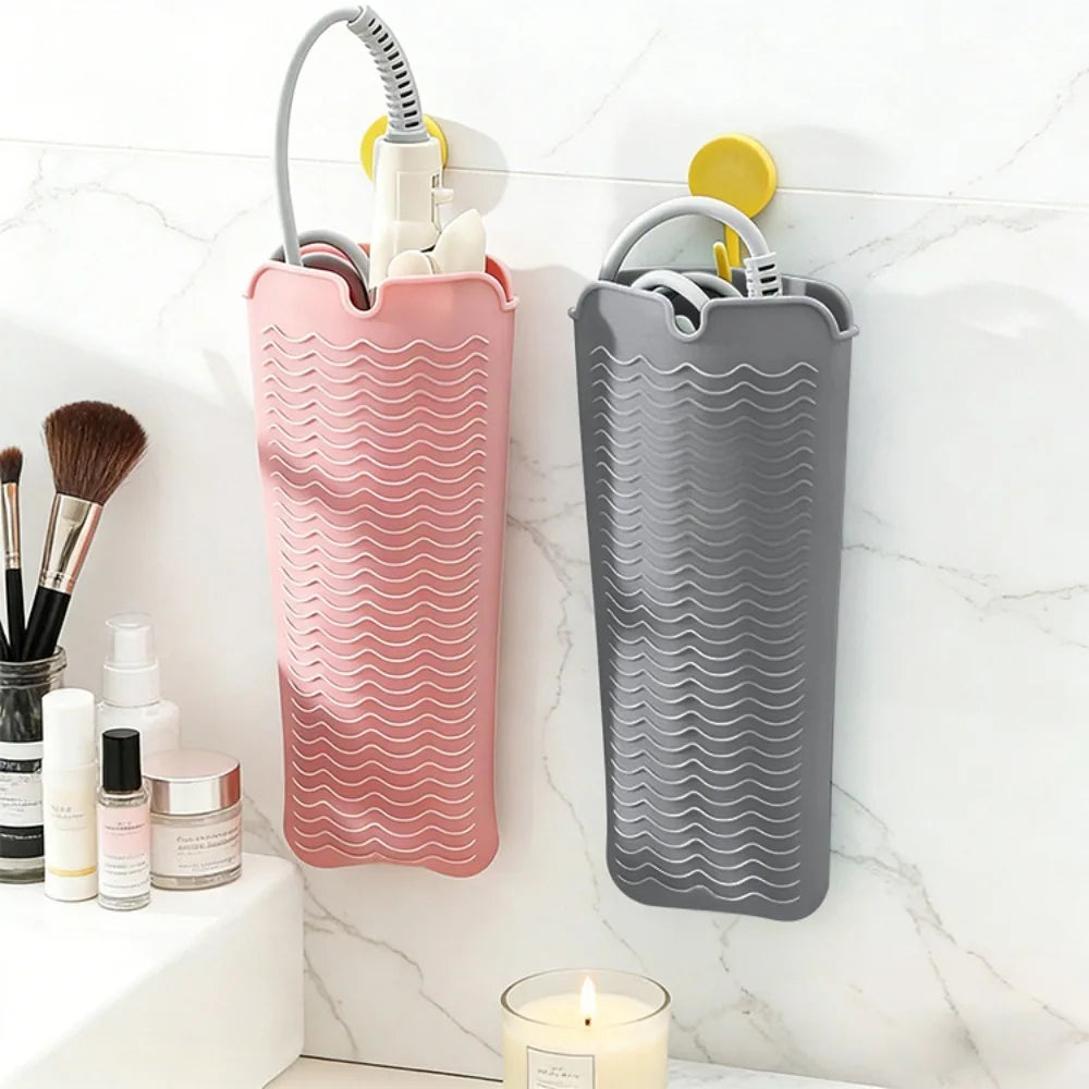 Silicone Curling Iron, Thermal Insulation Protective Cover, Anti-scalding Pad, Hanging Travel Portable Splint Storage Bag