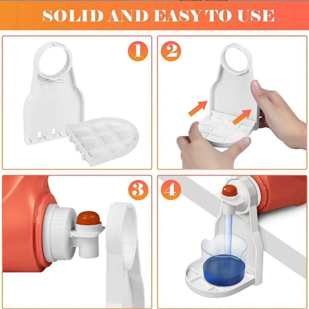 2pcs Laundry Detergent Cup Holders, Detergent Drip Dispenser Clip Tight on Laundry Bottle Spouts, No More Mess or Leaks