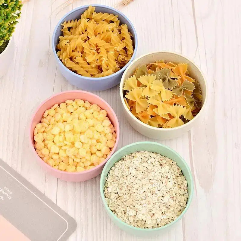 4 Pcs of Rice Bowls Creatively Thickened Food Grade Anti Drop Seasoning Bowls Household and Student Dormitory Portable Tableware