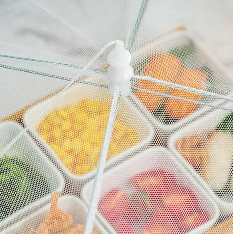 Foldable Food Mesh Cover Fly Anti Mosquito Pop-Up Food Cover Umbrella Meal Vegetable Fruit Breathable Cover Kitchen Accessories