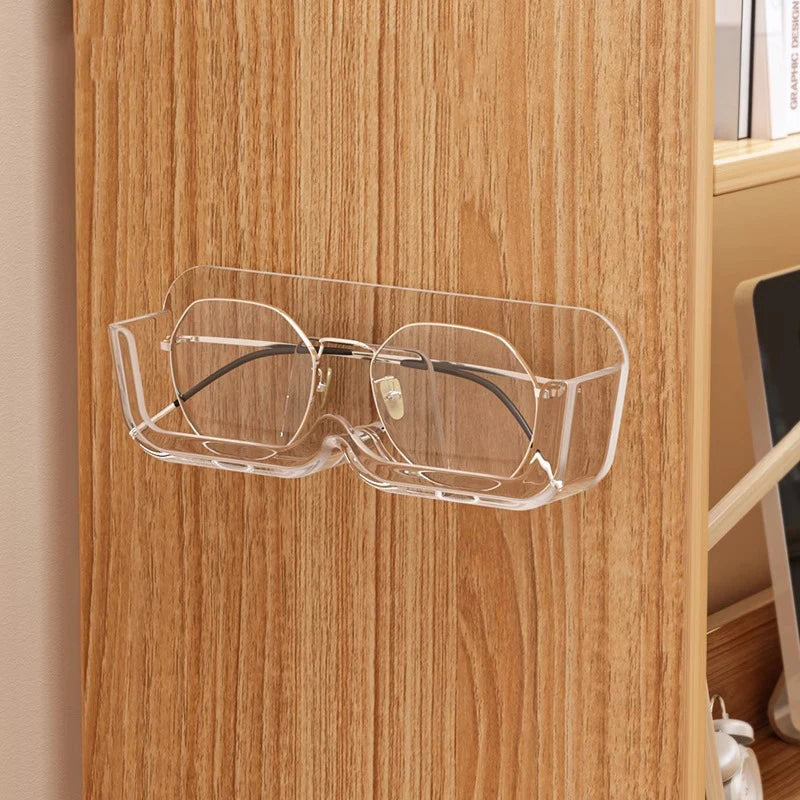 1/2/3PCSWall Mounted Glasses Storage Box Punch-free Self-adhesive Glass Display Cabinet Glasses Storage Box Sunglasses Organizer