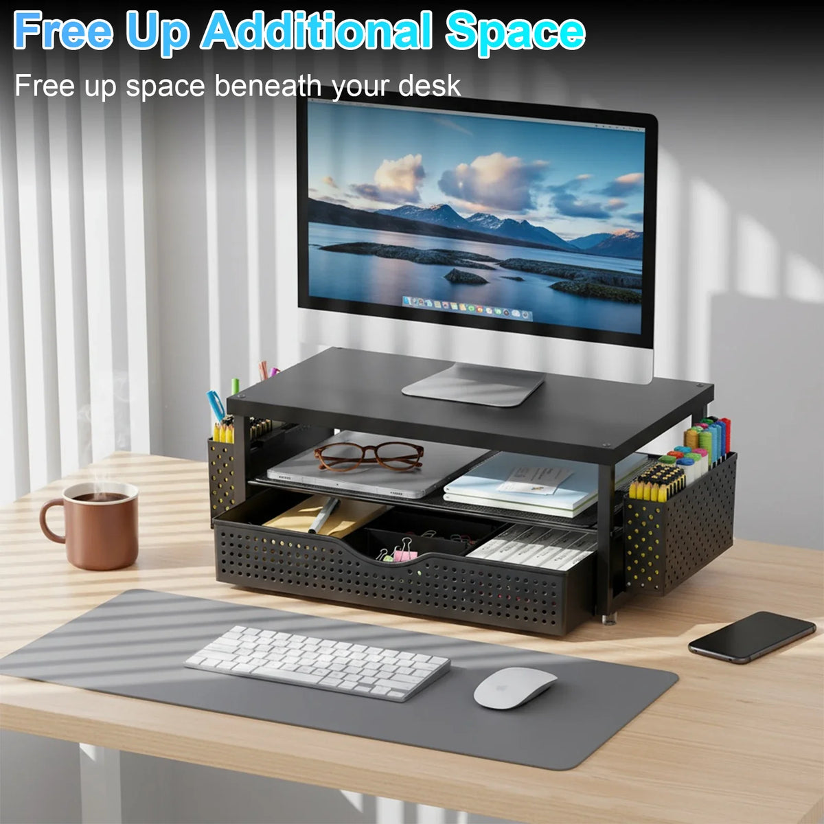 Office Object™ 2-Tier Computer Monitor Stand Riser