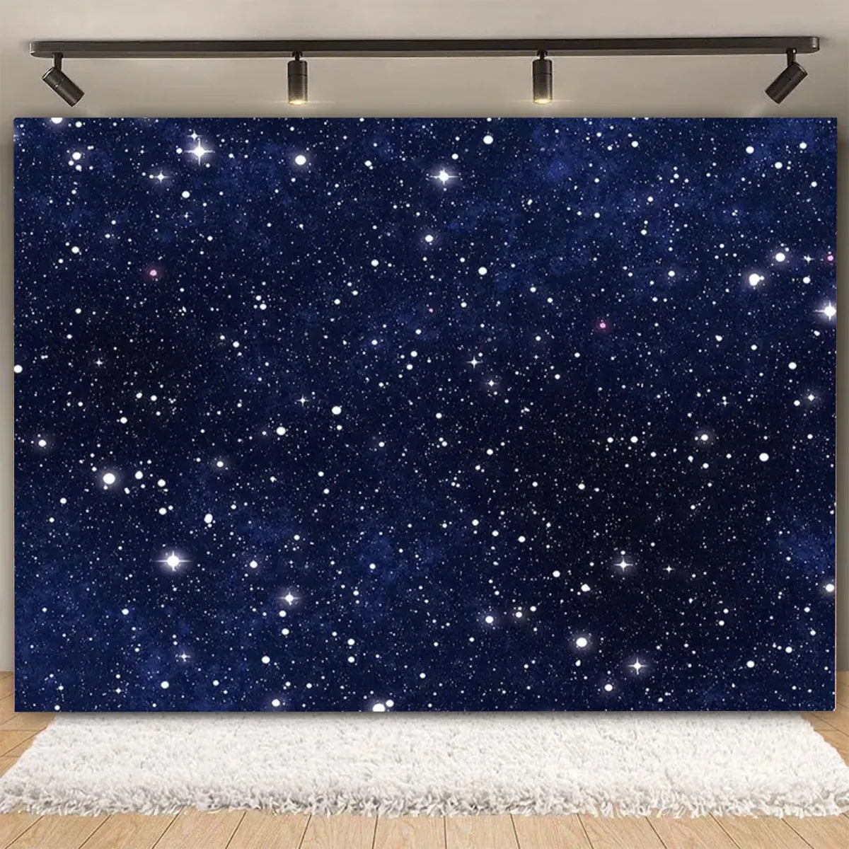 Stars Starry Dark Sky Night Universe Space Earth Planet Backdrop Customized Moon Milky Way Star Baby Birthday Background Photo